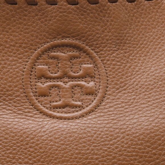 Tory Burch Whipstitch Marion Tote Bag in Tan Leather - Picture 6 of 12